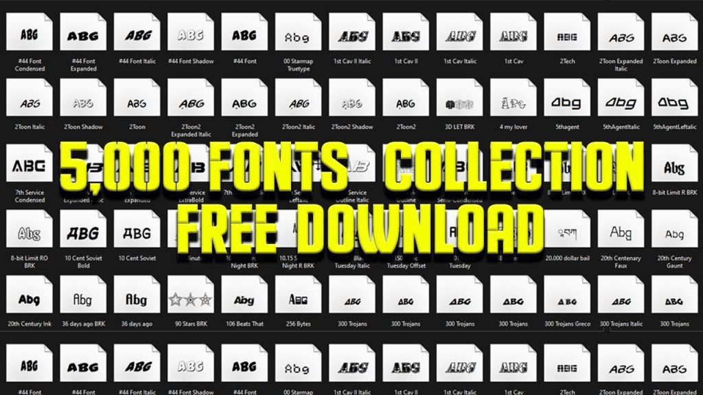 Download Free Pack of Fonts from Mediafire for Creative Design