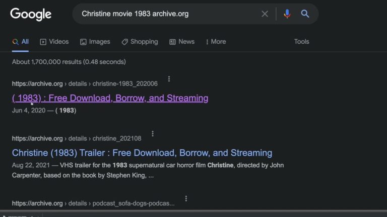 Download the Christine movie from Mediafire