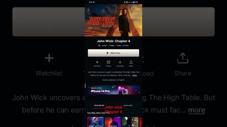 Download the John Wick 4 Amazon Prime movie from Mediafire