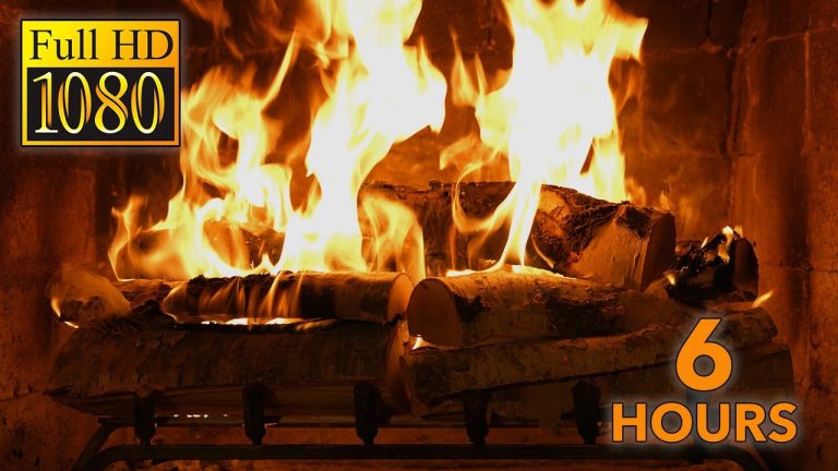 Download Fireplace 4K: Crackling Birchwood from Fireplace for Your Home Movie